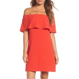 Charles Henry off shoulder dress